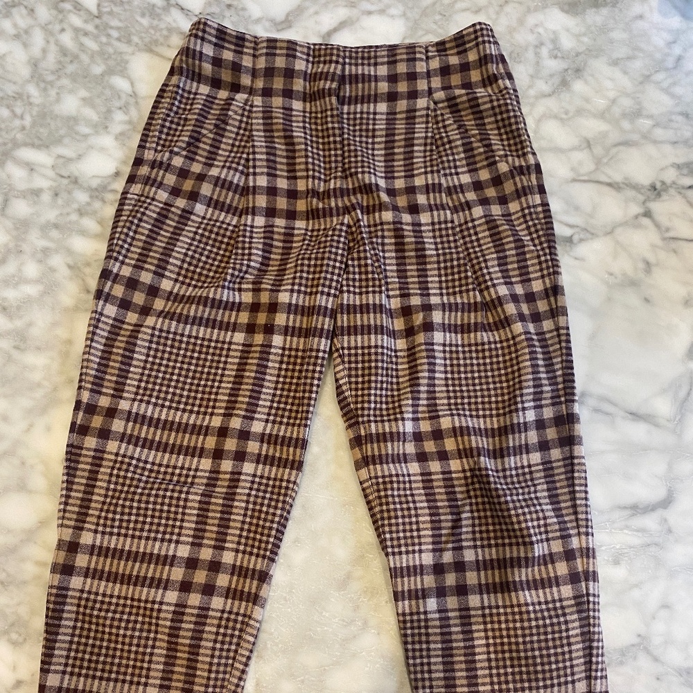 Vintage Wilfred Plaid Wool Pants